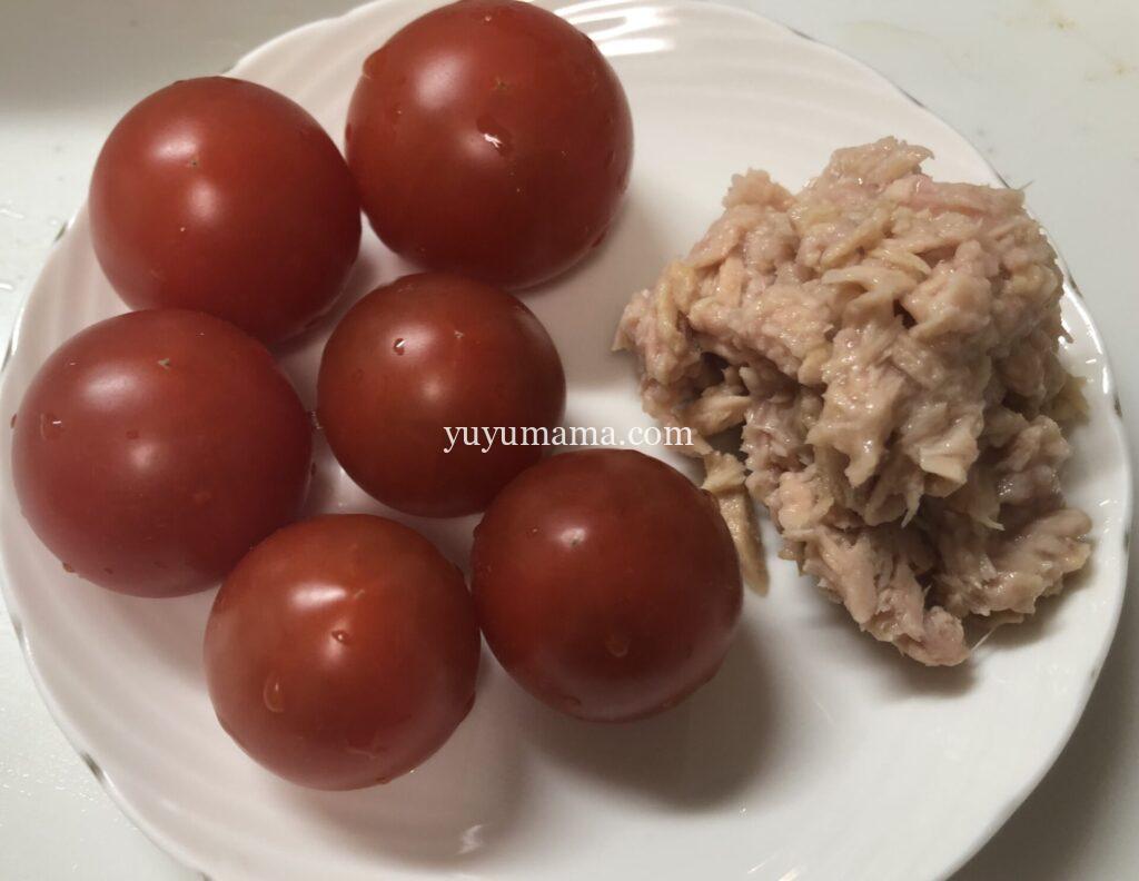 ミニトマトとツナ