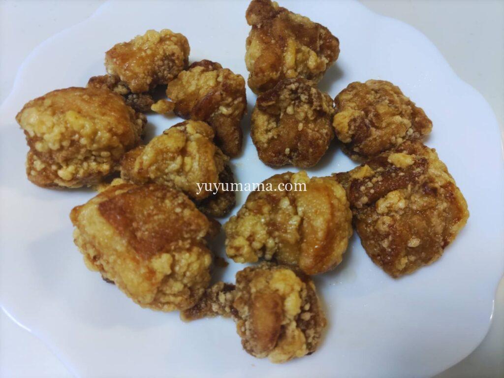 若鶏ももの竜田揚げレンチン後