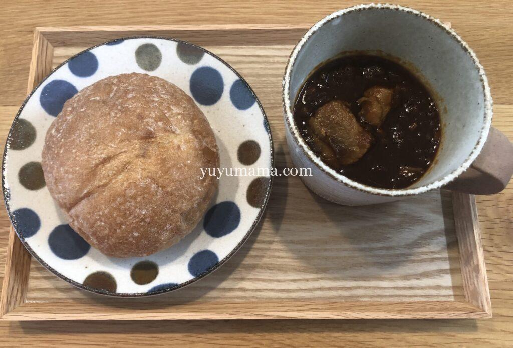 解凍後のスープとパン