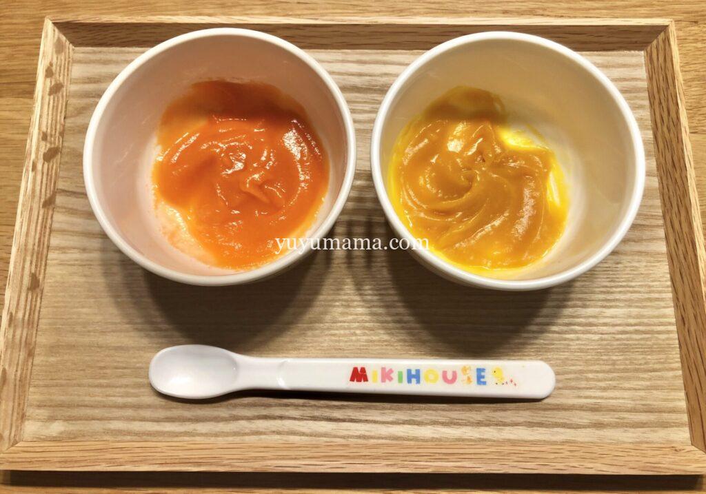離乳食(にんじん・かぼちゃ)