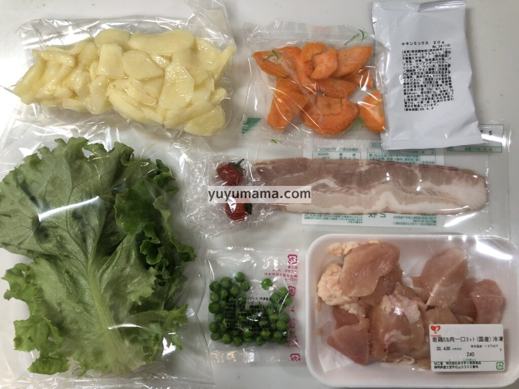 カリカリチキン材料