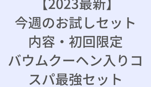 【2024最新】伊勢丹ドア「今週のお試しセット内容」初回限定・バウムクーヘン入りコスパ最強セット