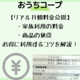 【リアル月額料金公開】おうちコープ家族利用の料金・商品の値段・お得に利用するコツを解説！