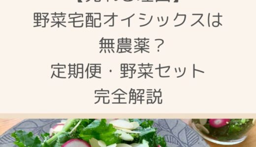 【売れる理由】野菜宅配オイシックスは無農薬？定期便・野菜セット完全解説