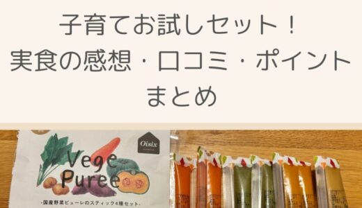 【7月最新】ベビー・キッズOisix子育てお試しセット！実食の感想・口コミ・ポイントまとめ