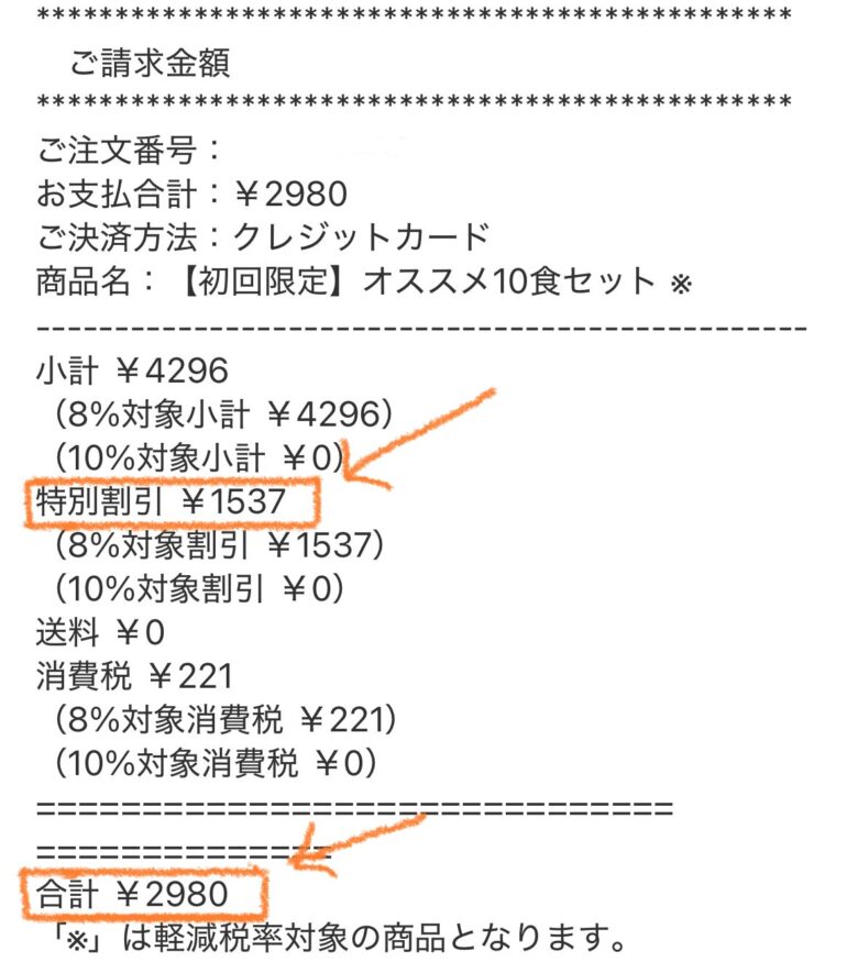 注文完了メール